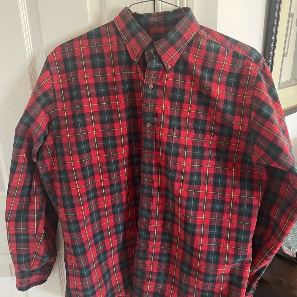 Men’s Land End Brushed Cotton Shirt Large